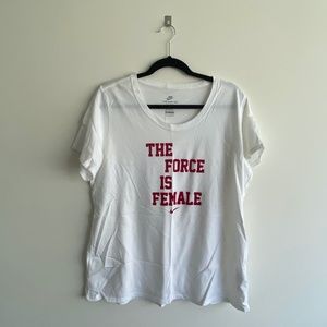 Nike The Force is Female Graphic Tee Shirt